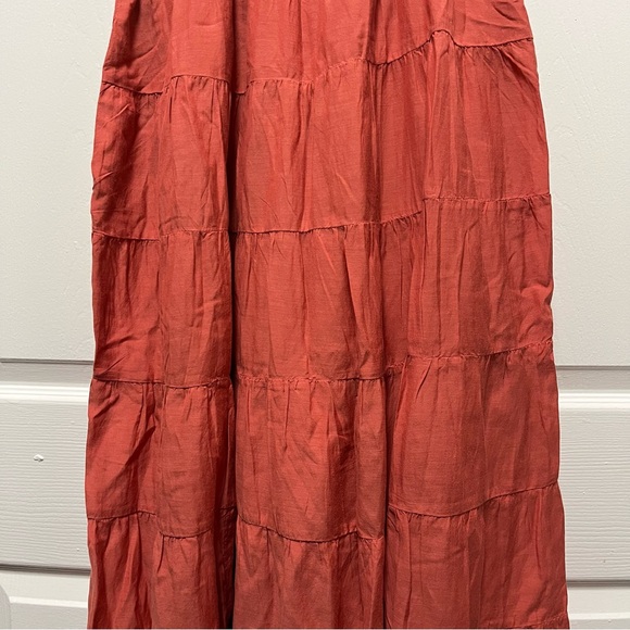 NWT J. Crew Womens Re-Imagined Tie-Shoulder Cotton Voile Tiered Dress Red Size S - Picture 7 of 16